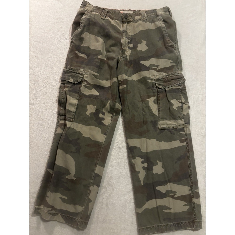 VTG Mossimo Camo Cargo Supply Pants Mens 34x28.5 Baggy Skater Grunge Paratrooper
